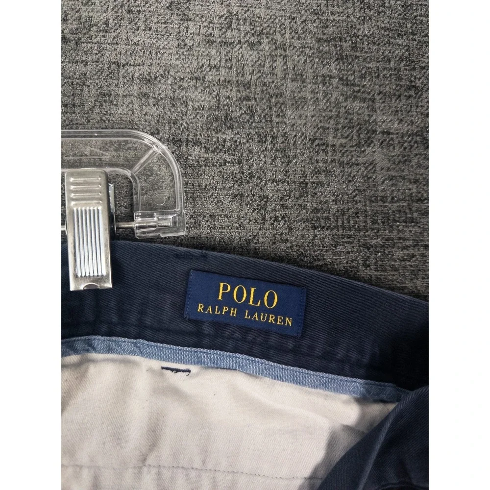 Polo‎ Ralph Lauren Shorts Mens 48B Navy Chino Flat Front 100% Cotton Casual